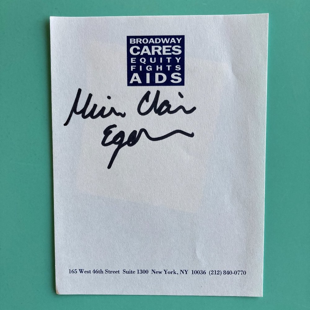 Melissa Claire Egan Signed BCEFA Paper 4 1/2 X 5 1/2 Annie On All My Children